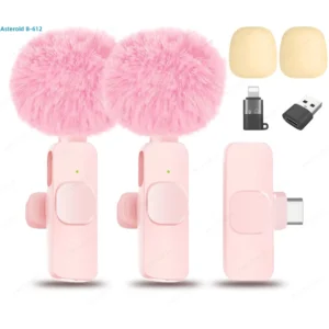 New Wireless Lavalier Microphone Portable Audio Video Recording Mini Microphone for iPhone Android PC Camera Live Gaming Phone