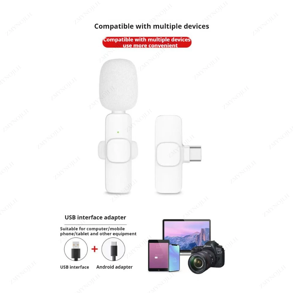 New Wireless Lavalier Microphone Portable Audio Video Recording Mini Microphone for iPhone Android PC Camera Live Gaming Phone - Image 6