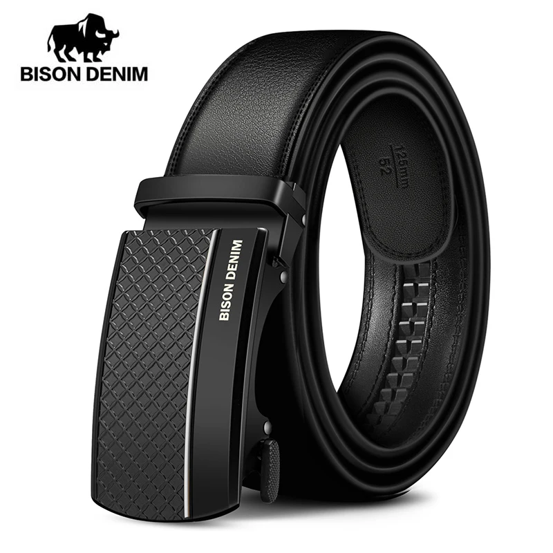 BISON DENIM Genuine Leather Automatic Men Belt Luxury Strap Belt for Men Designer Belts Men High Quality Fashion Belt N71416 - Image 2