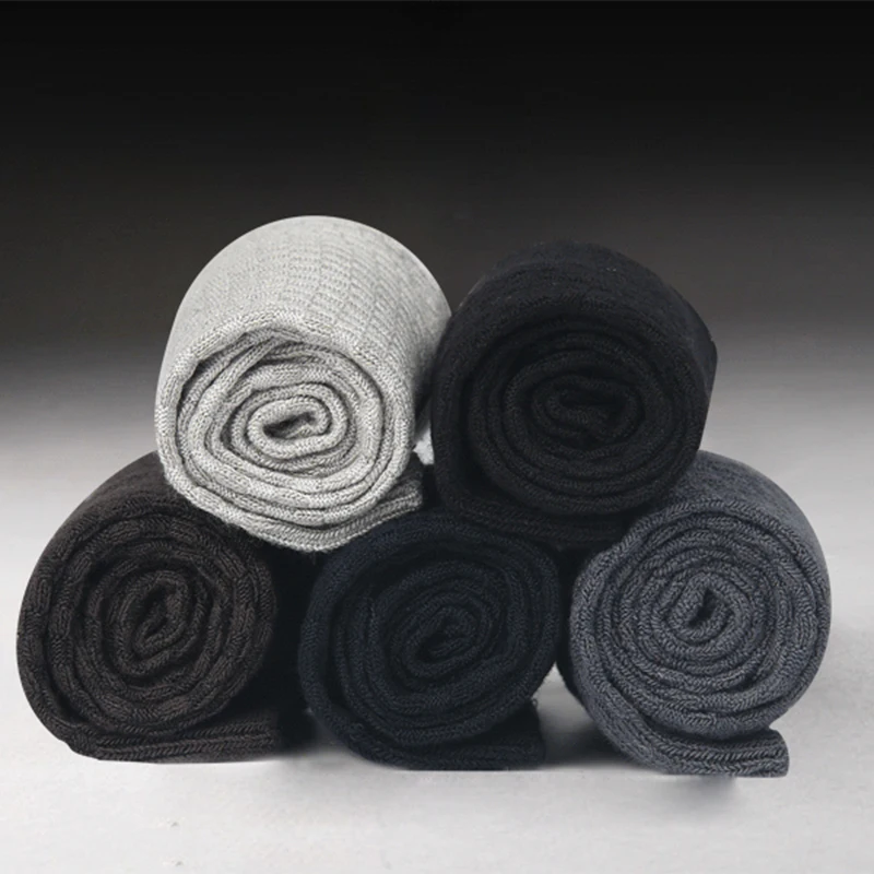 10 Pairs/Lot Men's Bamboo Fiber Socks 2025 New Compression Autumn Long Black Business Casual Man Dress Sock Gift Plus Size 42-45 - Image 5