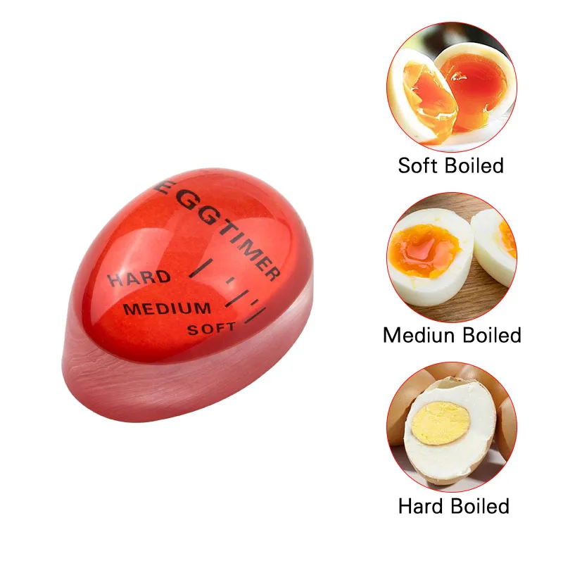 FAIS DU Egg Timer Kitchen Electronic Gadget Color Egg Cooking Changing Yummy Soft Hard Boiled Eco-Friendly Resin Red Timer Tools - Image 3