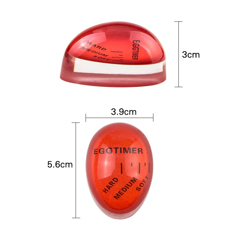 FAIS DU Egg Timer Kitchen Electronic Gadget Color Egg Cooking Changing Yummy Soft Hard Boiled Eco-Friendly Resin Red Timer Tools - Image 4