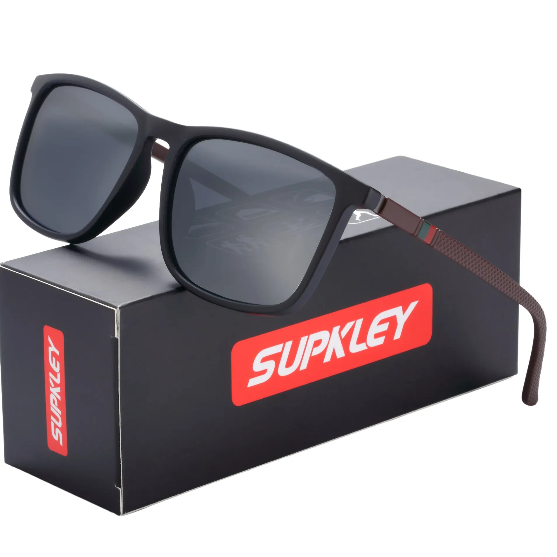 SUPKLEY Sports Sunglasses for Men Polarized Comfortable Wear Square Sun Glasses Male Light Weight Eyewear Accessory with Origina - Image 6
