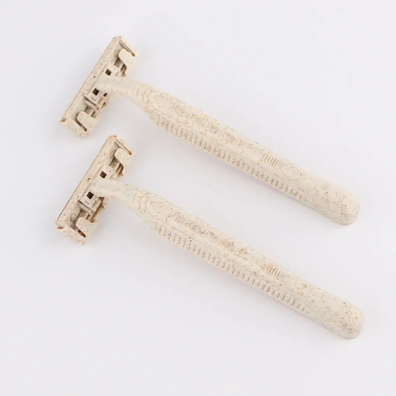Eco-friendly Disposable Tattoo Razors Wheat Straw Twin Stainless Steel Blade Highly-biodegradable Recyclable tattoo supplies - Image 5
