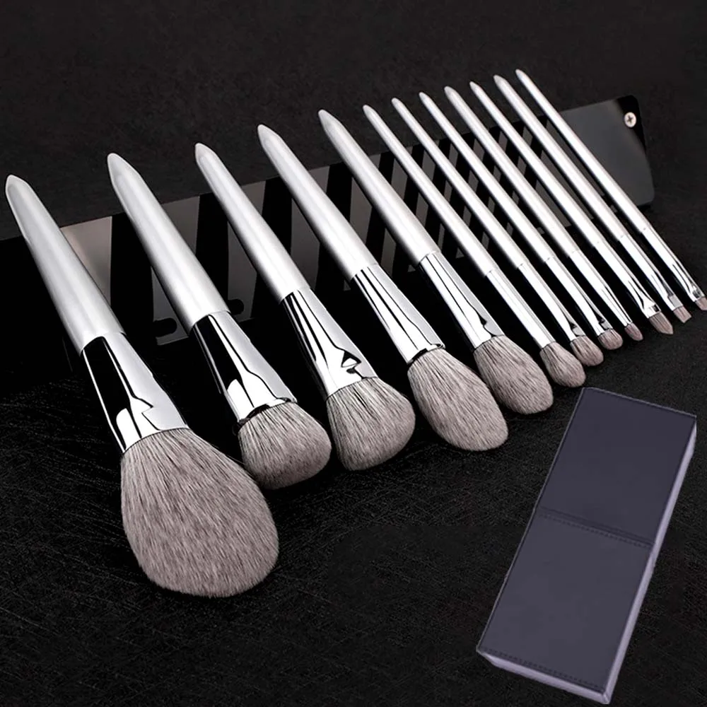 KLINA 12PCS Makeup Brushes Kit Professional Natural Goat Hair Foundation Powder Contour Eyeshadow Lip Make Up Tools For Women - Image 2