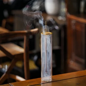 Incense Holder for Sticks, Modern Incense-Stick Burner Holder with Removable Glass Ash Catcher, for Home Decor Yoga Meditation