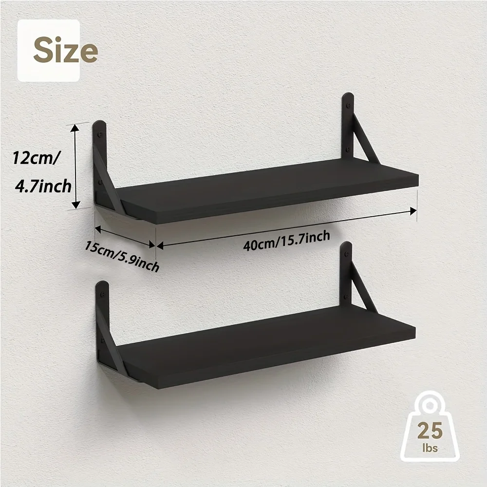 1Pcs Wall Mount Wood Shelves Floating Shelf Wall Decoration Storage Rack Wall Hanging Display Organizer for Home Floating Shelve - Image 2