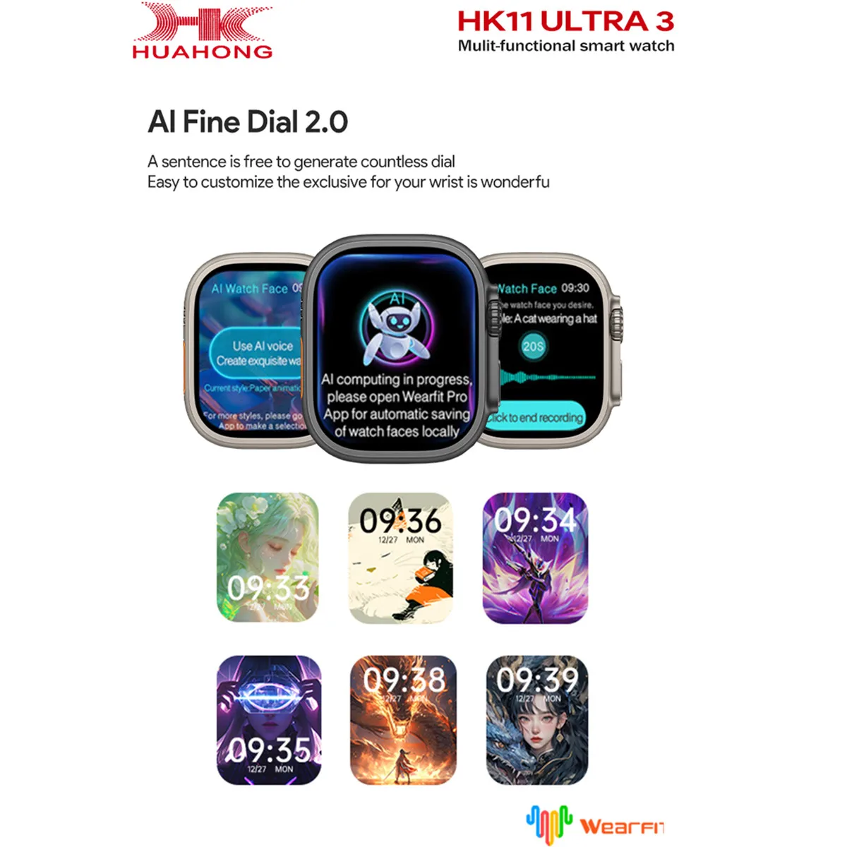 HK11 Ultra 3 Smart Watch Amoled Screen 49MM Compass AI Translate Answer Call TWS Connect Voice Wake up Smartwatch Men Women - Image 6