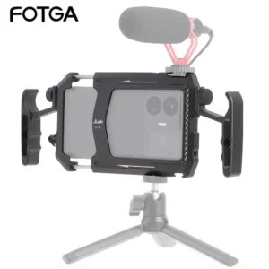 FOTGA Universal Smartphone Metal Cage Video Rig Handles Stabilizer Vlogging Live Broadcast Mobile Phone Bracket Kit Videomaker
