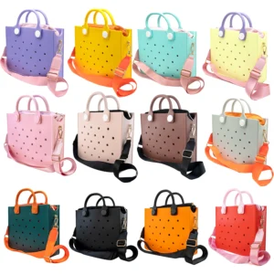 Soft Rubber Women Shoulder Bag Colorful Fashion Beach Handbag for Women fit Personalized Bag Charms Summer Style Shopping Bags