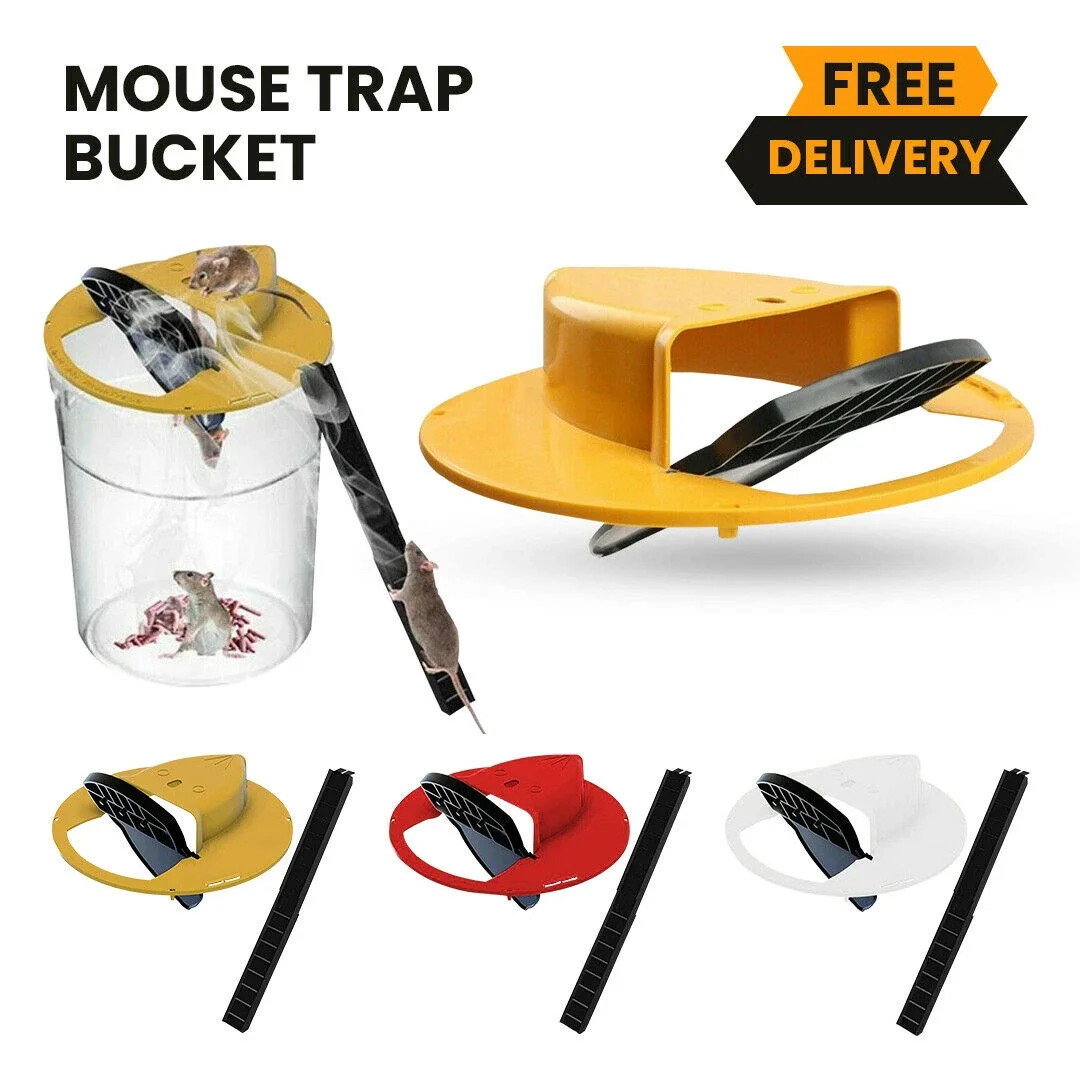 Mouse Trap Flip and Slide Bucket Lid Mice Rat Trap For Indoor Outdoor Multi Catch Auto Reset - Image 2