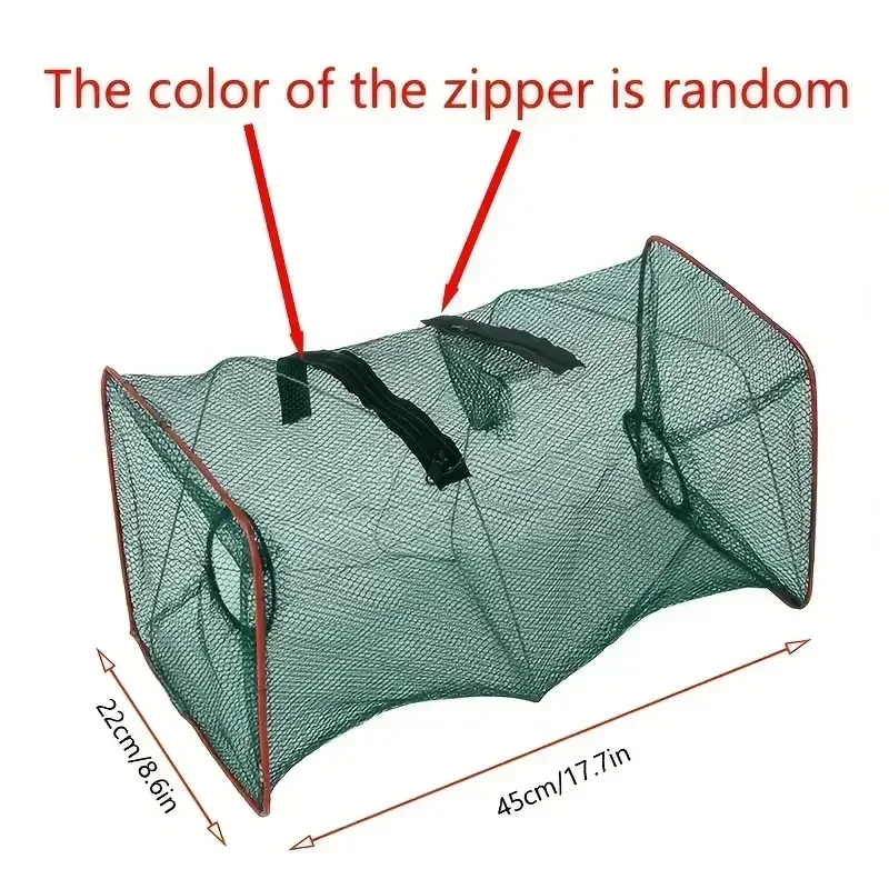 1/2/5pcs Collapsible Cast Net Fish Cage for Crab, Shrimp, and Crayfish - Perfect Fishing Tackle for Outdoor Enthusiasts.