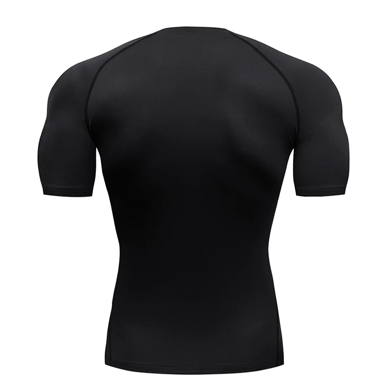Summer Sports Tops Quick Dry Men's Compression Shirt Short Sleeve Second Skin Gym Workout Short Fitness Running T-Shirt Men Wear - Image 2