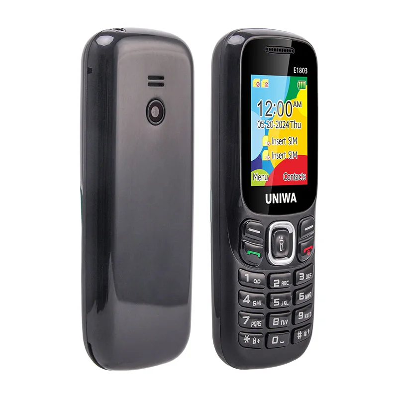 Low Price UNIWA E1803 2G GSM Feature Phone 1.77" Dual SIM Senior Elder Cellphone Push-button Wireless Radio Flashlight Telephone - Image 2