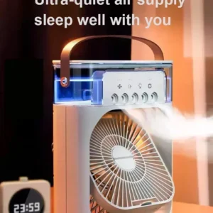 3 In 1 Fan AIr Conditioner Household Small Air Cooler LED Night Light Portable Humidifier Air Adjustment Fan Office Home Fan New