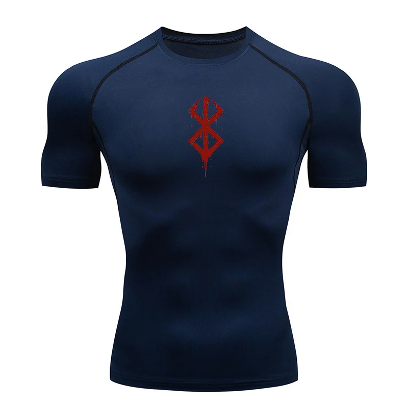 Summer Sports Tops Quick Dry Men's Compression Shirt Short Sleeve Second Skin Gym Workout Short Fitness Running T-Shirt Men Wear - Image 6