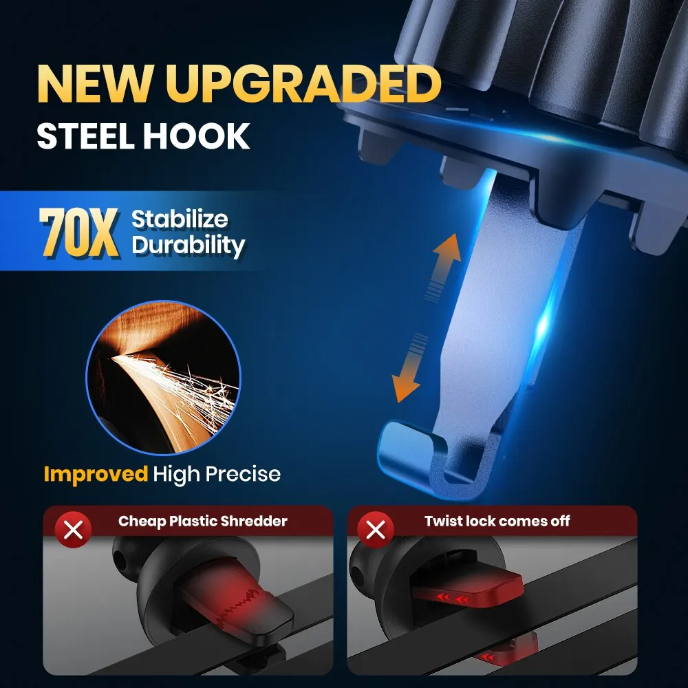 TOPK Car Phone Holder Air Vent Car Phone Holder Mount 360° Rotation Adjustable Clip Compatibility Fit for All 4"-7" Smartphon - Image 3