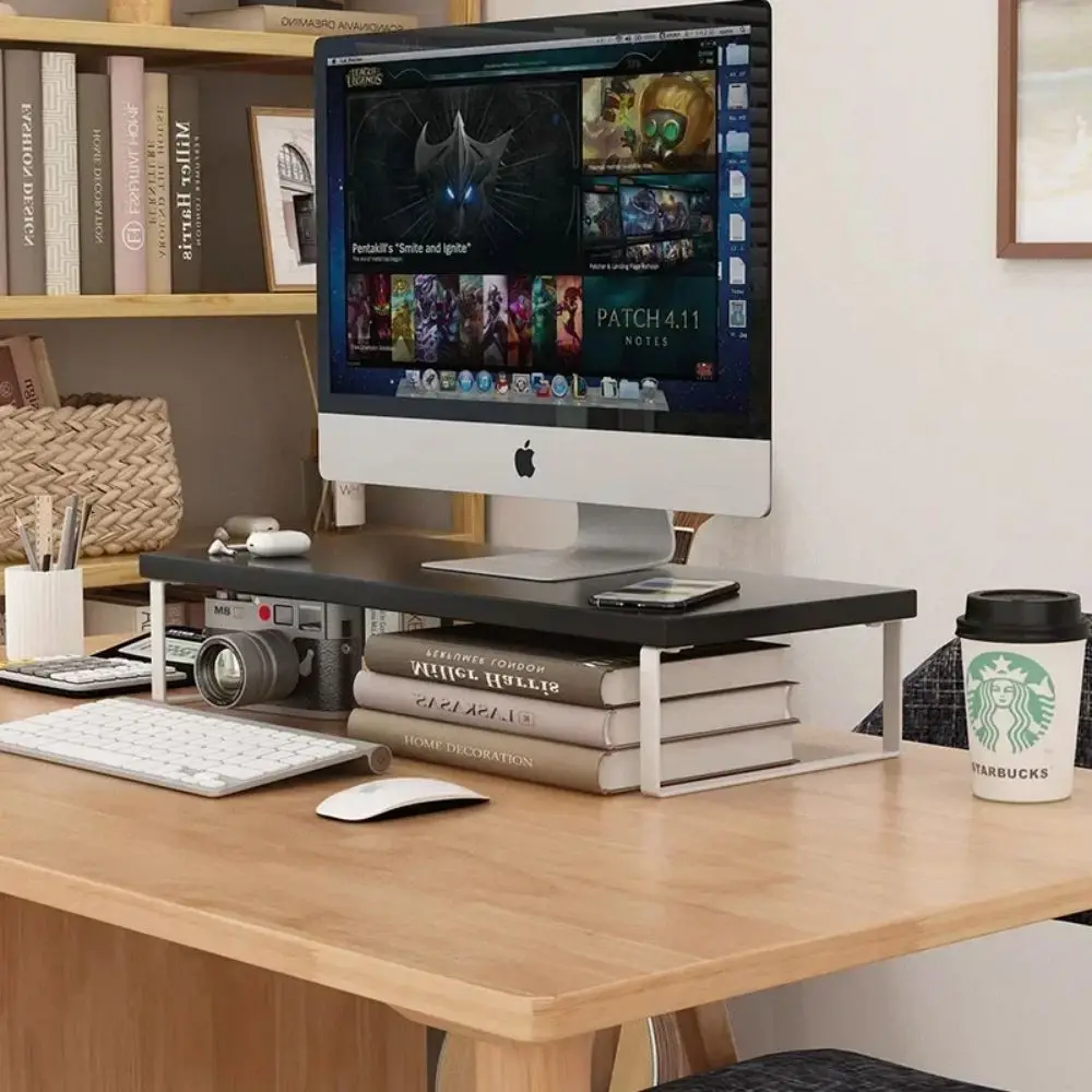 Computer Monitor Elevated Monitor Base Home Office Storage Rack Computer Desktop Creative Storage Rack Office Storage Supplies - Image 2