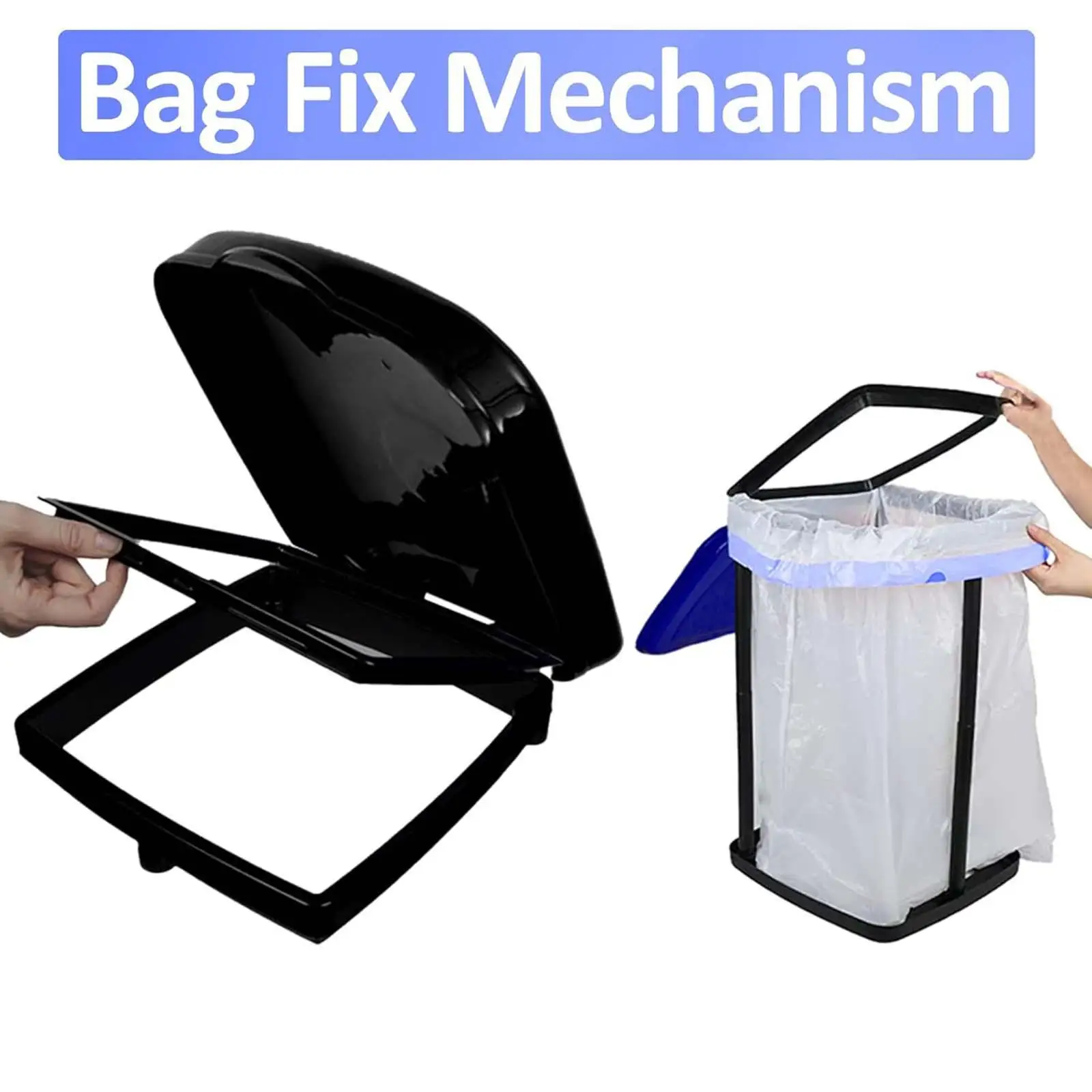 Portable Trash Bag Holder Minimalist Foldable Garbage Bag Support Waste Bin for Home Kitchen Kitchen Countertop Trash Cans