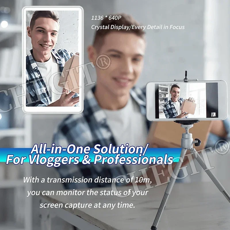 Wireless Monitor Rear Camera Screen Smartphone Selfie Magnetic Screen For Vlog Live Stream Video Recording Outdoor Selfie tool - Image 5