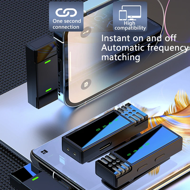 Wireless Lavalier Microphone Portable Audio Video Recording Noise Cancelling Mini Mic for Vlog Interview Live Streaming - Image 5