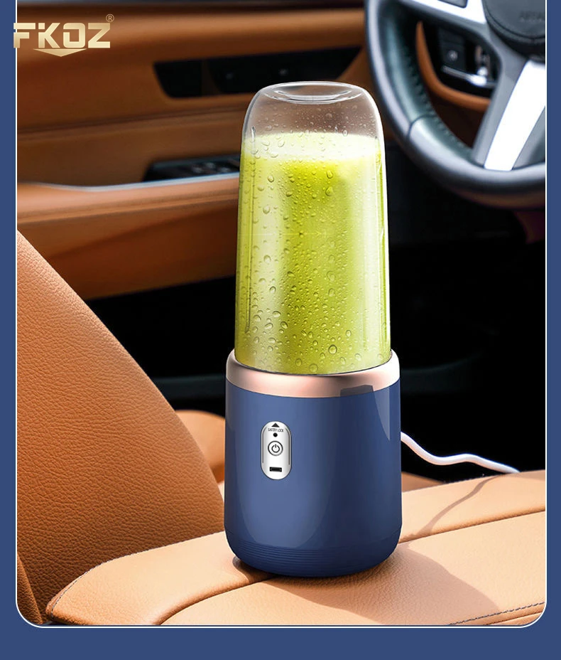Portable Small Electric Juicer Stainless Steel Blade Cup Juicer Fruit Automatic Smoothie Blender USB rechargeable mini blender - Image 4