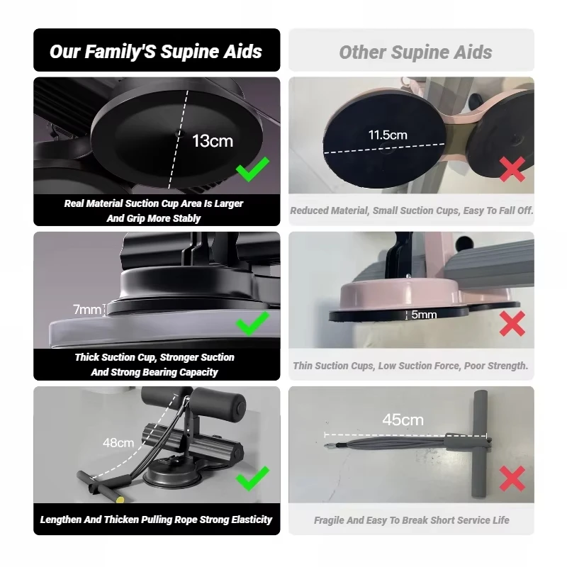 Abdominal Sit Up Equipment Suction Cups Ankle Support Workout Fitness Adjustable Sports Physical Exercise Aids Home Indoor - Image 5