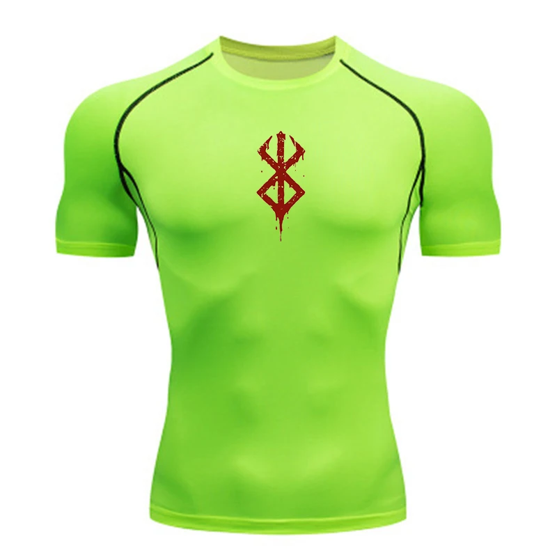 Summer Sports Tops Quick Dry Men's Compression Shirt Short Sleeve Second Skin Gym Workout Short Fitness Running T-Shirt Men Wear - Image 5