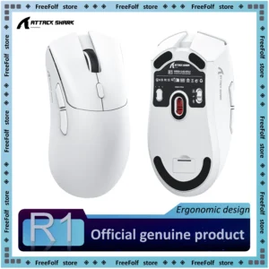 Attack Shark R1 Gaming Mouse Cost-Effective, Lightweight, Ergonomic, Adjustable DPI, Wireless/Wired Dual Modes, Precise