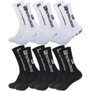 6Pairs Non Slip Grip Socks for Men Women Football Basketball Baseball Rugby Soccer Cycling Running Hiking Tennis Skateboard