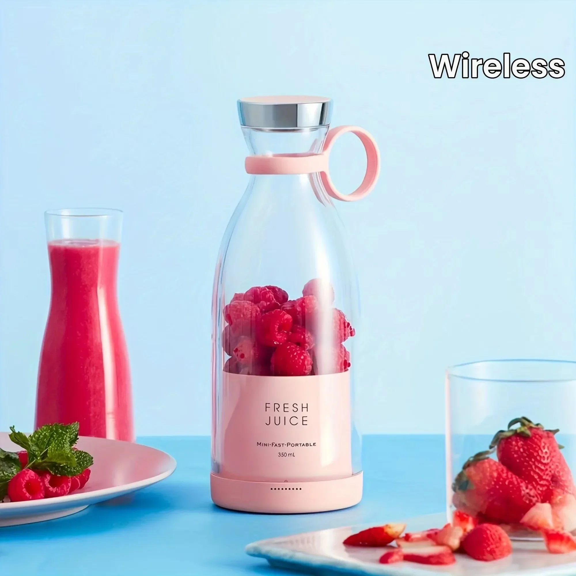 New fruit juicer wireless portable small multifunctional juicer cup magnetic charging juice blender - Image 2
