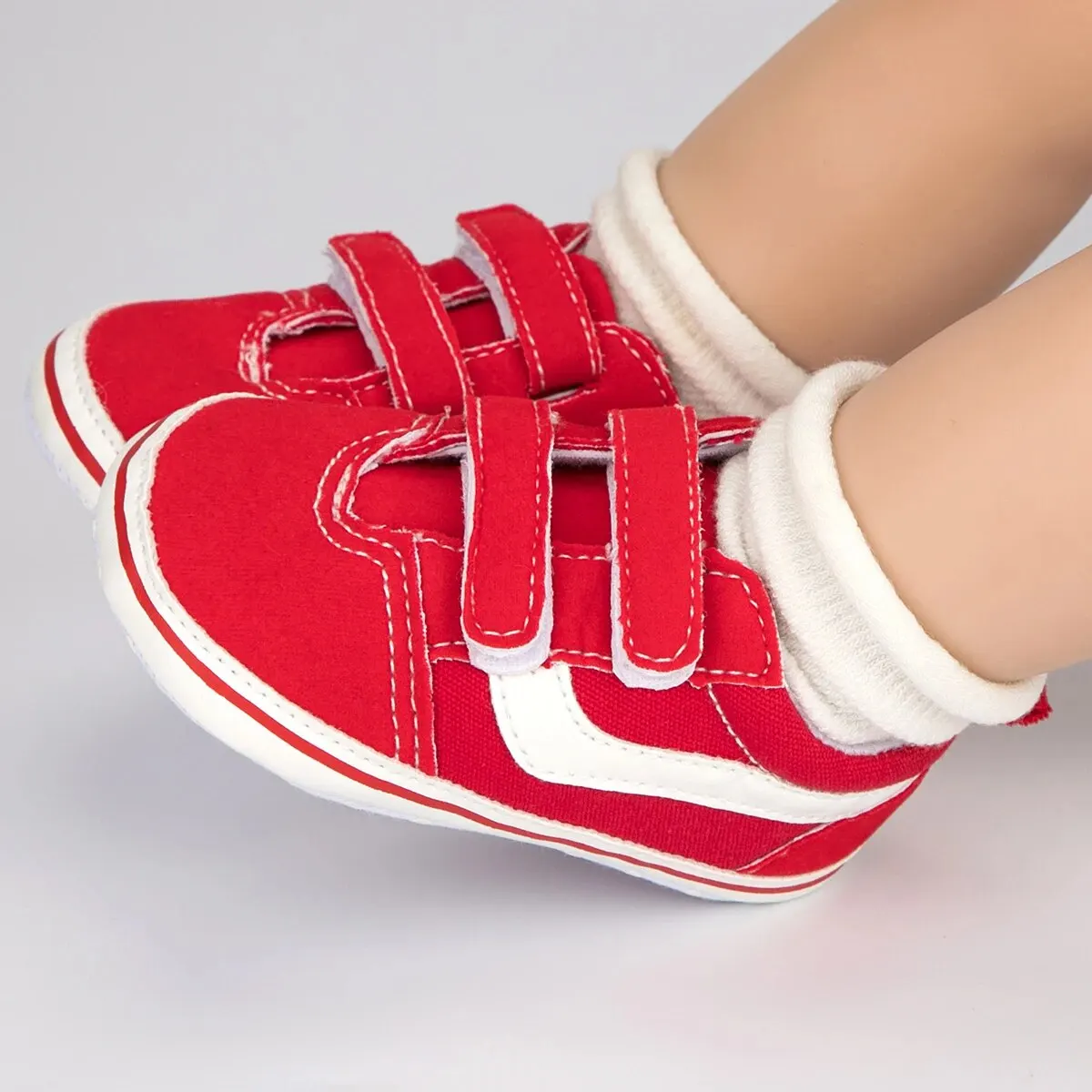 Meckior Baby Canvas Sneakers Classic Stripes Casual Baby Boy Girl Shoes Anti-slip Soft First Walkers Infant Baby Unisex Shoes - Image 6