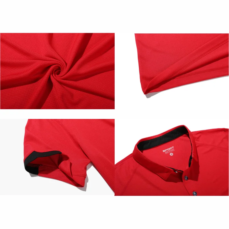 Quick Drying Short Sleeved Polo Shirt Golf Company Group Brand Breathable Lapel Sports Short Sleeved 8-Color Large - Image 6