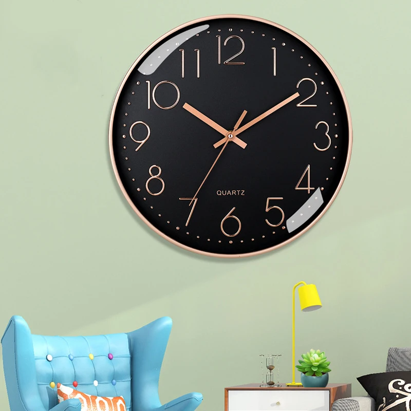 8 Inch Quartz Wall Clock Simple Mute Clock Hole-free Cubic Digital Wall Clock Home Decoration Living Room Bedroom Decoration - Image 6