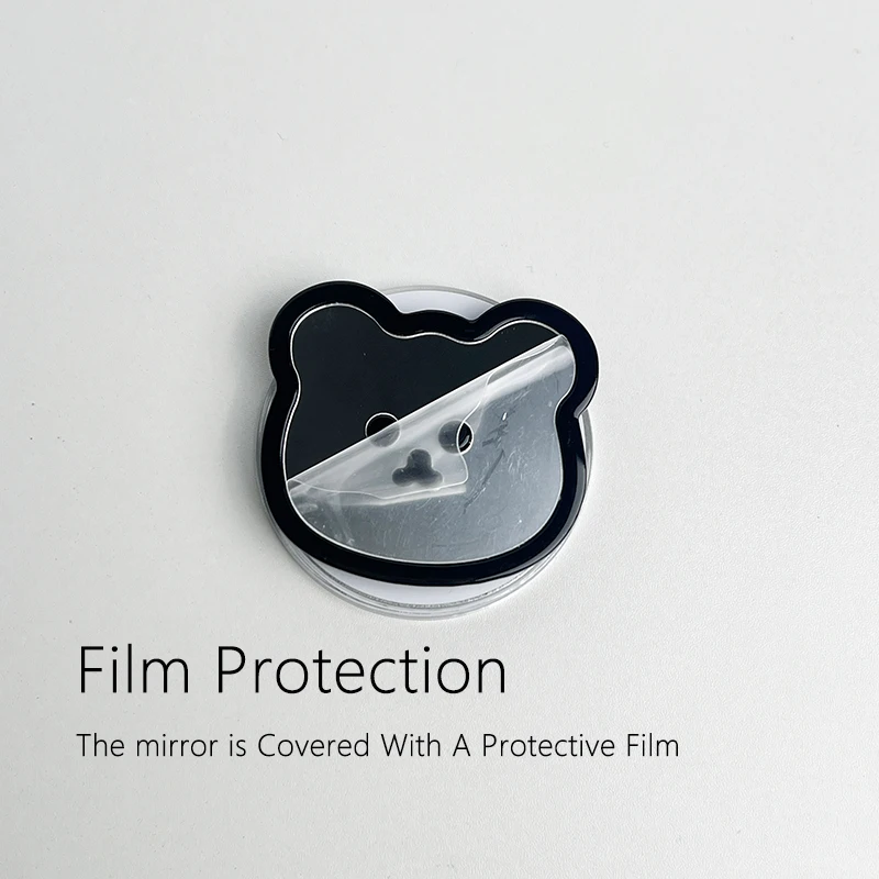 Cute Bear Mirror Magnetic Socket Grip Phone Holder For Magsafe IPhone Mac Samsung Safe Ring Finger Expanding Stand - Image 3