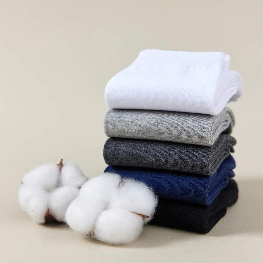 10 Pairs Men's Cotton Socks New Style Black Business Men Socks Soft Breathable Summer Winter for Male Socks Plus Size 38-47 - Image 3