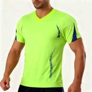 Men's Quick Dry Sports Shirt - Breathable Soft Fabric Gym Running Top Workout Activewear