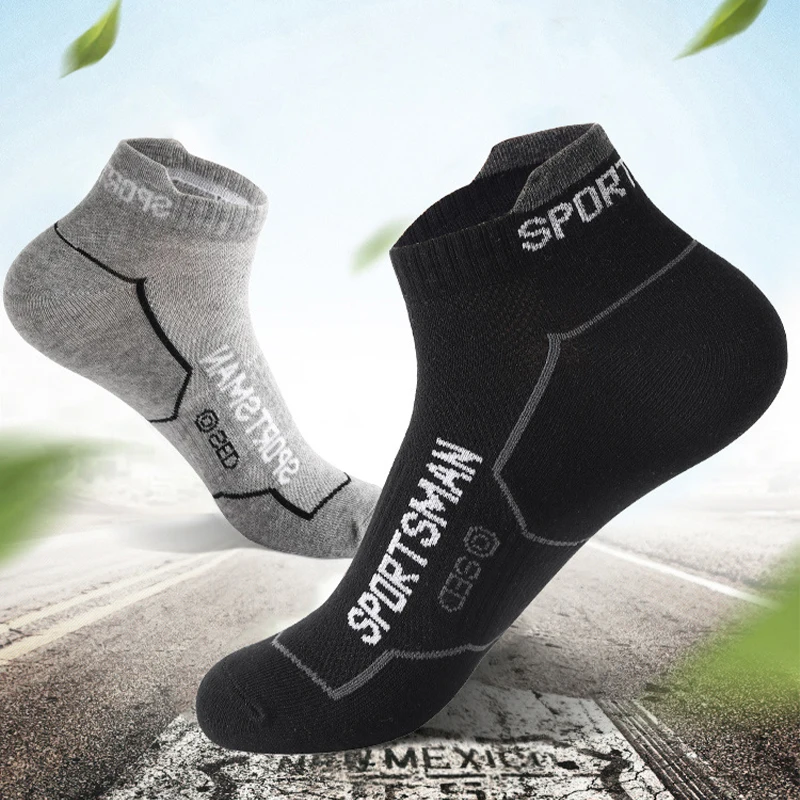 6 Pairs Socks Men's Short Socks Sweat Absorbent and Odorous Basketball Socks Running Sports Socks Breathable Mesh Men's Socks - Image 4