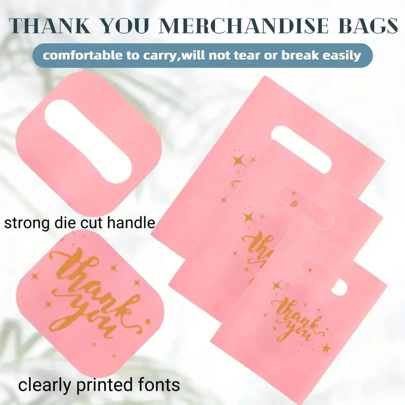15/30/60/100pcs mixed plastic retail bag, gift bag, suitable for birthday party, wedding, gift packaging - Image 2