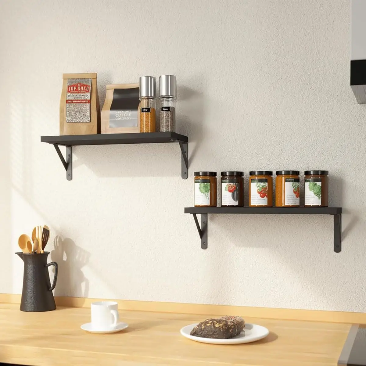 1Pcs Wall Mount Wood Shelves Floating Shelf Wall Decoration Storage Rack Wall Hanging Display Organizer for Home Floating Shelve - Image 5