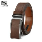 Men's Fashionable Leather Belt Men's High-quality Leather Belt Business Automatic Buckle Ratchet Belt Randomly Adjustable