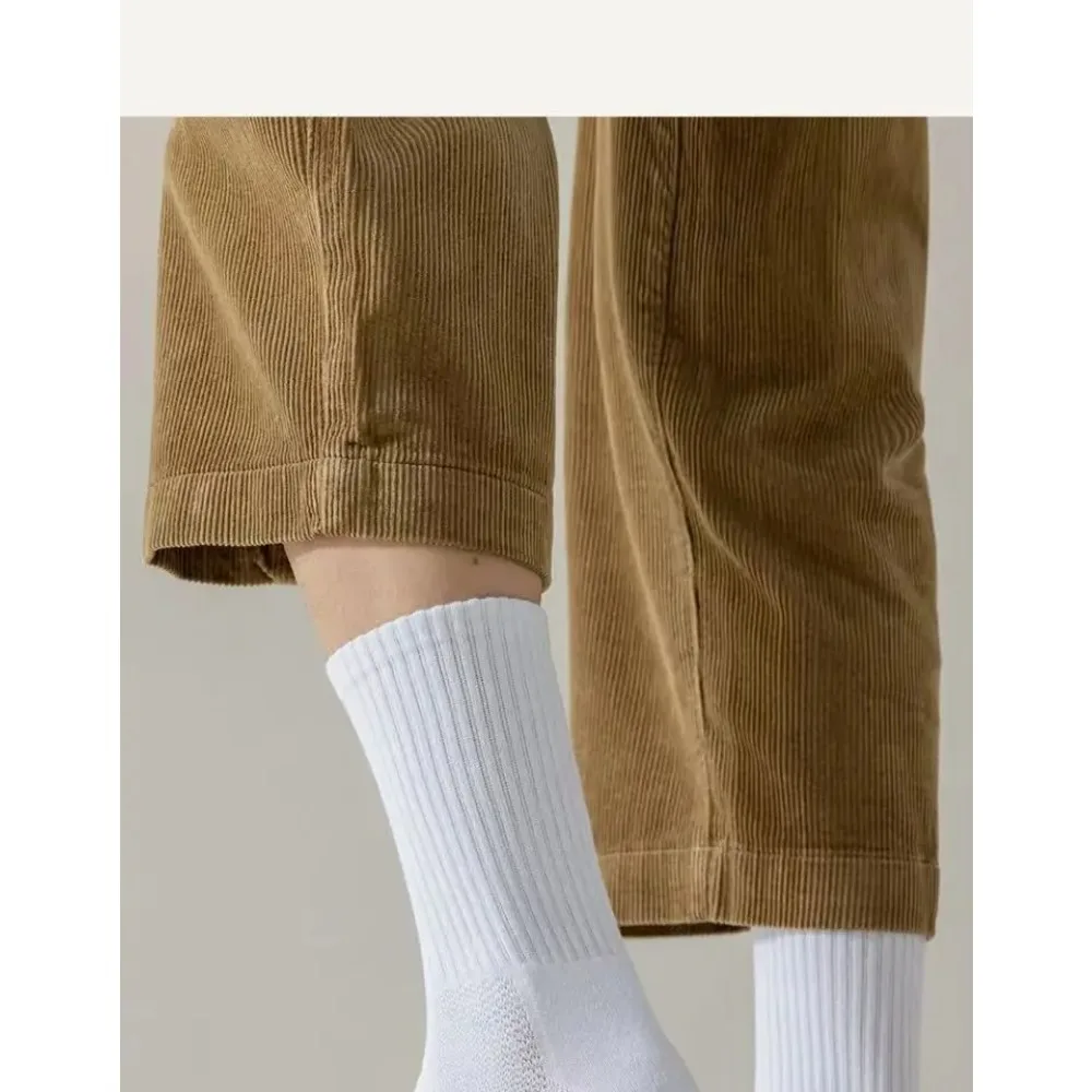 Socks Men's cotton deodorant winter towel bottom with velvet mid-tube white stockings thickened sports basketball socks - Image 5