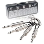 4/8pcs Wall Guitar Plug Keychain Holder Vintage Amplifier Keychain Rack Key Rings Hanger Music Key Shelf Hook Home Accessories