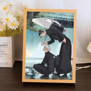 Anime Figure Led Night Light Anime Figurine Photo Frame Painting Decor Light Bedroom Decoraction for Christmas and Birthday Gift