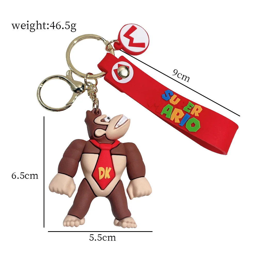 Super Mario Keychain Mario Bros Luigi Toad Yoshi Bowser Action Figure Model AccesoriosPVC Cartoon Bag Doll Pendant Toys Gift - Image 6
