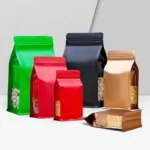 50PCS octagonal window stand up bags reusable candy coffee pasta heat sealable family kitchen holiday party packaging bags