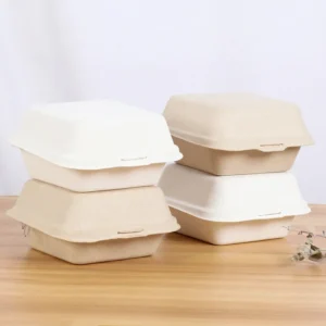 10/20PCS Disposable Biodegradable Hamburger Box,Bento Lunch Box Baking Cak Food Containers Dessert Protection Snack box