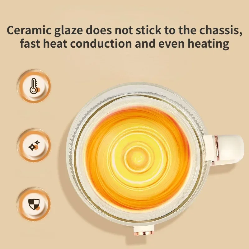 Glass Electric Stew Pot Mini Small Porridge Soup Automatic Ceramic Glaze Electric Hot Pot EU/AU Plug - Image 4