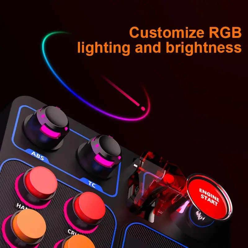 PXN CB1 Simulator Race Central Control Box Multifunctional Keys Control Box RGB For EURO Truck Simulator Racing Game Custom PC - Image 2