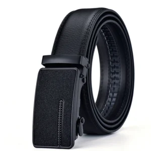 2023 New cow genuine leather men's belt cowhide strap for male automatic buckle belts for men black buckle belts